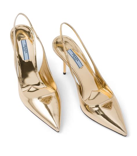 prada metallic heels|prada patent leather pumps.